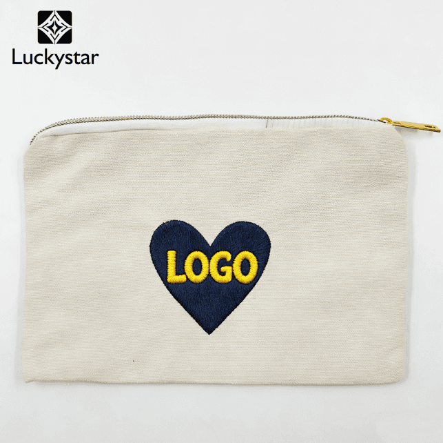 Canvas Custom Print Travel Cosmetic Bag Zipper Portable Toiletry Pouch Makeup Bag