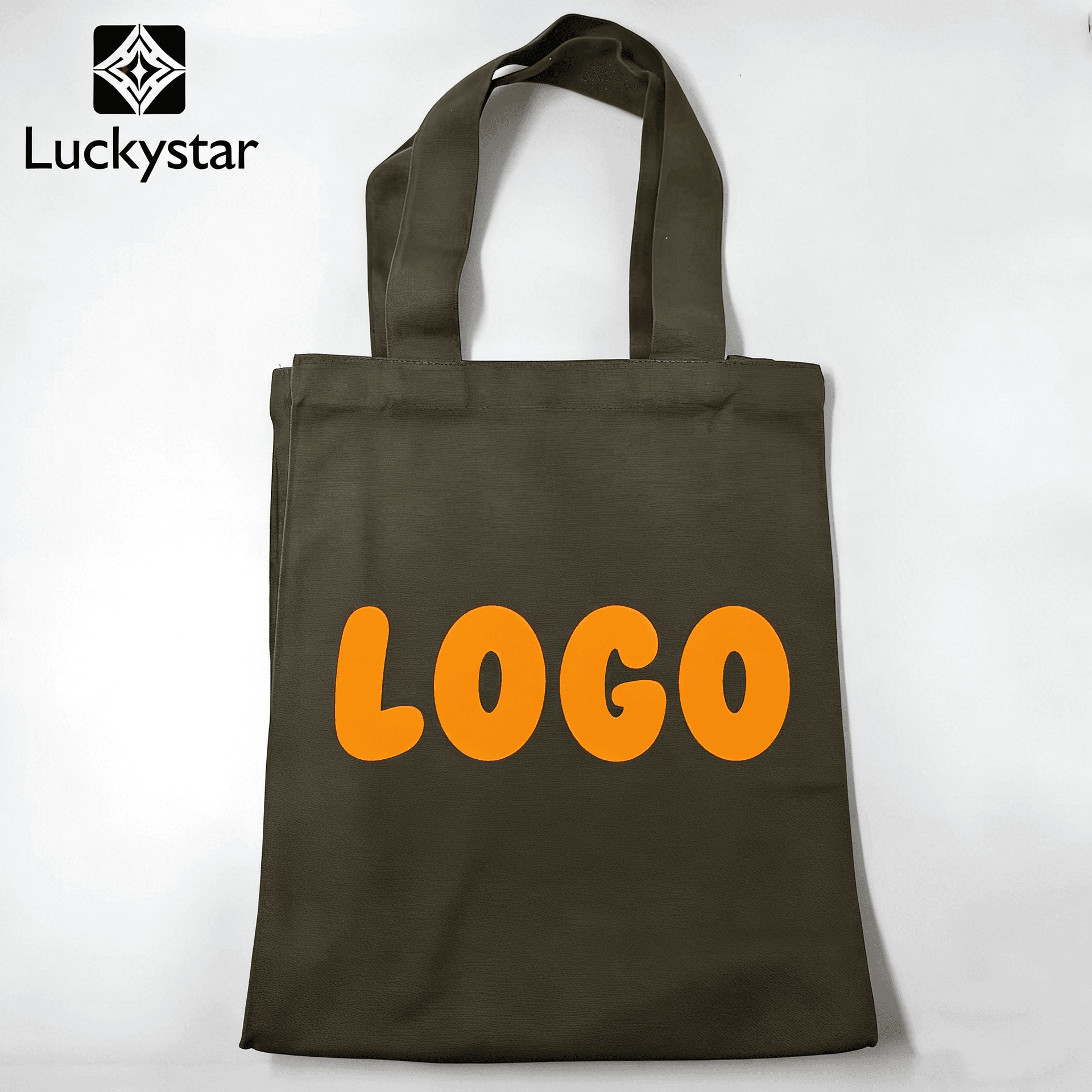Custom Logo Carton Canvas Foldable Tote Bag Fashion Design Reusable Shopping Bag